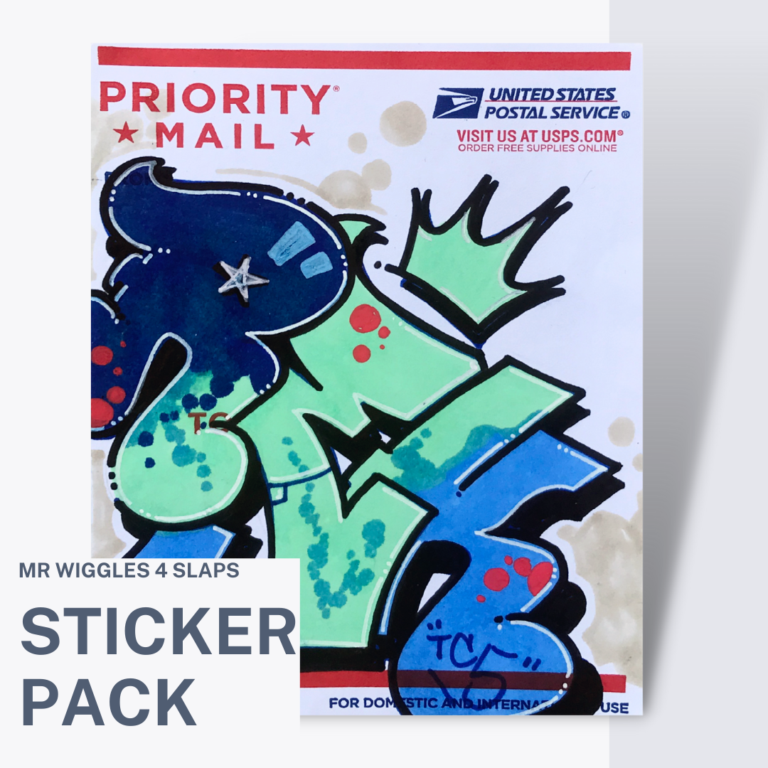 priority mail sticker graffiti