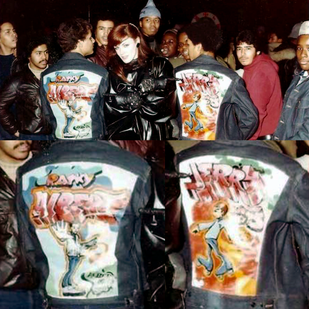 Graffiti on jean store jackets