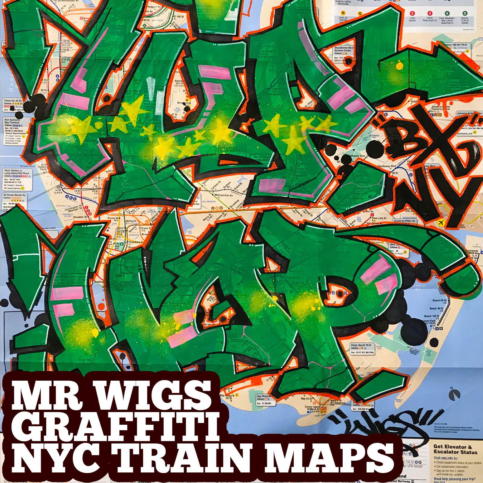 graffiti map hip hop green