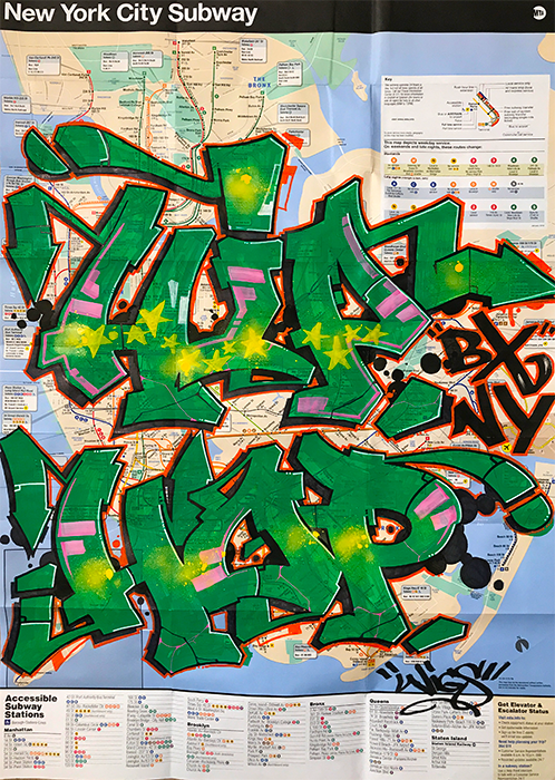 graffiti map hip hop money green
